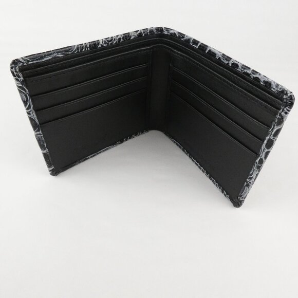 Roger Ximenez Wallet Men's Shadow Gray Mock Croc Genuine Leather Wallet NEW - Picture 8 of 13